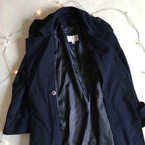 Petite Sophisticate Long Trench Coat Jacket 4P